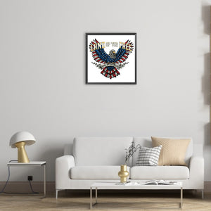 American Flag Eagle 30*30CM (canvas) Full Round Drill Diamond Painting