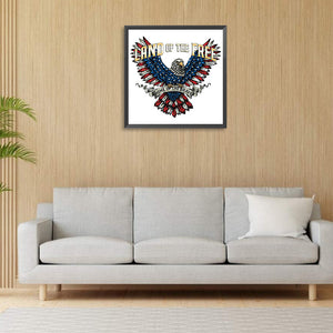 American Flag Eagle 30*30CM (canvas) Full Round Drill Diamond Painting