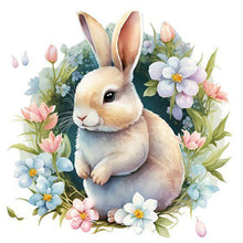 Load image into Gallery viewer, Bunny In The Flowers 30*30CM (canvas) Full Round Drill Diamond Painting
