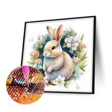 Load image into Gallery viewer, Bunny In The Flowers 30*30CM (canvas) Full Round Drill Diamond Painting
