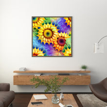 Load image into Gallery viewer, Blooming Sunflower 30*30CM (canvas) Full Round Drill Diamond Painting
