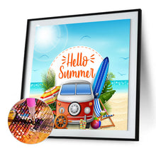 Load image into Gallery viewer, Summer Vibe Car 30*30CM (canvas) Full Round Drill Diamond Painting
