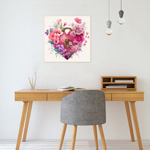 Load image into Gallery viewer, Flower Love Lock 30*30CM (canvas) Full Round Drill Diamond Painting
