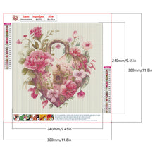 Load image into Gallery viewer, Flower Love Lock 30*30CM (canvas) Full Round Drill Diamond Painting
