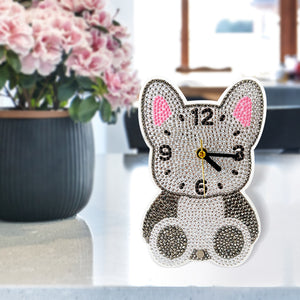 DIY Crystal Diamond Clock Art Craft Set 5D Diamond Art Mosaic Clock Cartoon Gift