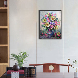 Vase Bouquet 30*40CM (canvas) Full Round Drill Diamond Painting