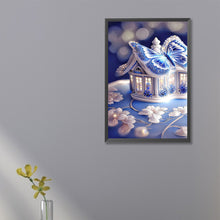 Load image into Gallery viewer, Blue Butterfly House 20*30CM (canvas) Full Square Drill Diamond Painting
