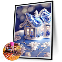 Load image into Gallery viewer, Blue Butterfly House 30*40CM (canvas) Full Square Drill Diamond Painting
