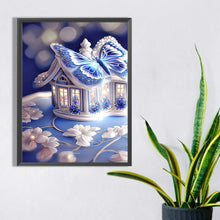 Load image into Gallery viewer, Blue Butterfly House 30*40CM (canvas) Full Square Drill Diamond Painting
