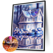 Load image into Gallery viewer, Blue Butterfly House 30*40CM (canvas) Full Square Drill Diamond Painting
