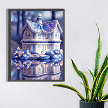 Load image into Gallery viewer, Blue Butterfly House 30*40CM (canvas) Full Square Drill Diamond Painting
