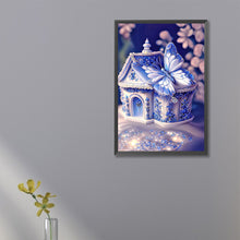 Load image into Gallery viewer, Blue Butterfly House 20*30CM (canvas) Full Square Drill Diamond Painting
