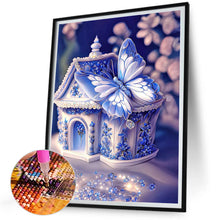 Load image into Gallery viewer, Blue Butterfly House 30*40CM (canvas) Full Square Drill Diamond Painting
