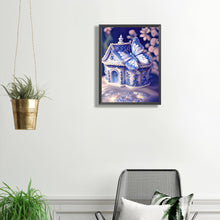 Load image into Gallery viewer, Blue Butterfly House 30*40CM (canvas) Full Square Drill Diamond Painting
