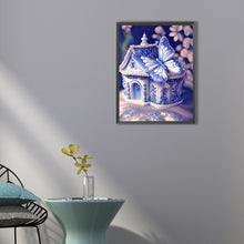 Load image into Gallery viewer, Blue Butterfly House 40*50CM (canvas) Full Square Drill Diamond Painting
