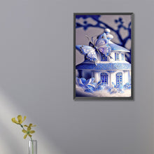 Load image into Gallery viewer, Blue Butterfly House 20*30CM (canvas) Full Square Drill Diamond Painting
