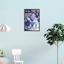 Load image into Gallery viewer, Blue Butterfly House 20*30CM (canvas) Full Square Drill Diamond Painting
