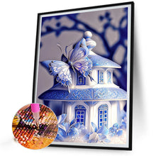 Load image into Gallery viewer, Blue Butterfly House 40*50CM (canvas) Full Square Drill Diamond Painting
