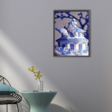 Load image into Gallery viewer, Blue Butterfly House 40*50CM (canvas) Full Square Drill Diamond Painting
