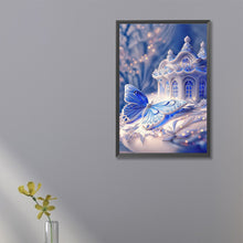 Load image into Gallery viewer, Blue Butterfly House 40*50CM (canvas) Full Square Drill Diamond Painting
