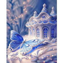 Load image into Gallery viewer, Blue Butterfly House 40*50CM (canvas) Full Square Drill Diamond Painting
