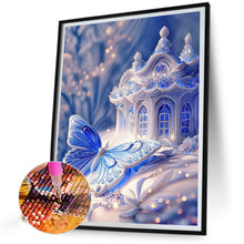 Load image into Gallery viewer, Blue Butterfly House 40*50CM (canvas) Full Square Drill Diamond Painting
