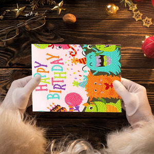 DIY Diamond Art Cards Handmade Birthday 5D Diamond Painting Kits Christmas Cards