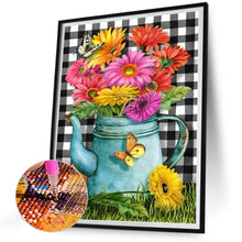 Load image into Gallery viewer, Kettle Daisy Bouquet 30*40CM (canvas) Full Round Drill Diamond Painting
