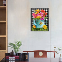 Load image into Gallery viewer, Kettle Daisy Bouquet 30*40CM (canvas) Full Round Drill Diamond Painting
