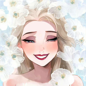 Laughing Elsa 30*30CM (canvas) Full Round Drill Diamond Painting