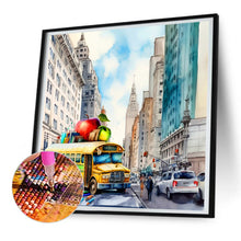 Load image into Gallery viewer, School Bus 30*30CM (canvas) Full Round Drill Diamond Painting
