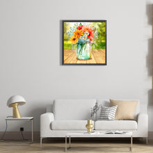 Load image into Gallery viewer, Jar Of Flowers 30*30CM (canvas) Full Round Drill Diamond Painting
