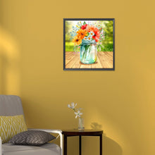 Load image into Gallery viewer, Jar Of Flowers 30*30CM (canvas) Full Round Drill Diamond Painting
