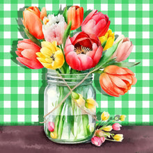 Load image into Gallery viewer, Jar Of Flowers 30*30CM (canvas) Full Round Drill Diamond Painting
