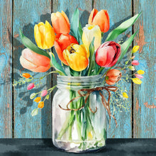 Load image into Gallery viewer, Jar Of Flowers 30*30CM (canvas) Full Round Drill Diamond Painting
