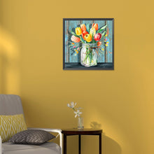 Load image into Gallery viewer, Jar Of Flowers 30*30CM (canvas) Full Round Drill Diamond Painting
