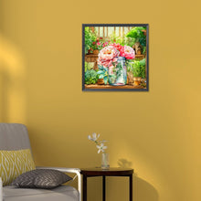 Load image into Gallery viewer, Jar Of Flowers 30*30CM (canvas) Full Round Drill Diamond Painting
