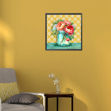 Load image into Gallery viewer, Jar Of Flowers 30*30CM (canvas) Full Round Drill Diamond Painting
