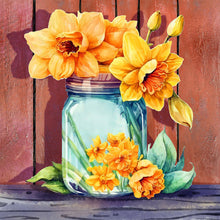 Load image into Gallery viewer, Jar Of Flowers 30*30CM (canvas) Full Round Drill Diamond Painting
