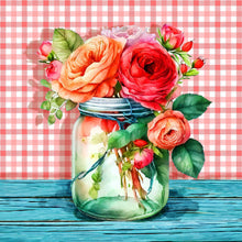 Load image into Gallery viewer, Jar Of Flowers 30*30CM (canvas) Full Round Drill Diamond Painting
