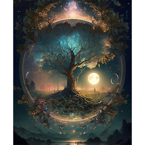 Life Tree 45*55CM (canvas) Full Round Drill Diamond Painting