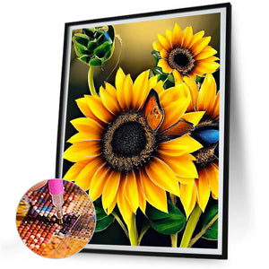 Sunflower 30*40CM (canvas) Full Round Drill Diamond Painting