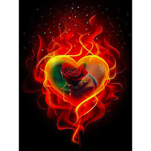 Love Rose 30*40CM (canvas) Full Round Drill Diamond Painting