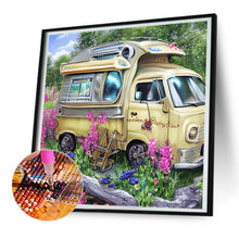 Load image into Gallery viewer, Summer Camping Car 30*30CM (canvas) Full Round Drill Diamond Painting
