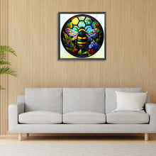 Load image into Gallery viewer, Round Plate Glass Bee 30*30CM (canvas) Full Round Drill Diamond Painting
