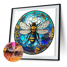 Load image into Gallery viewer, Round Plate Glass Bee 30*30CM (canvas) Full Round Drill Diamond Painting
