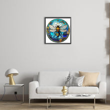 Load image into Gallery viewer, Round Plate Glass Bee 30*30CM (canvas) Full Round Drill Diamond Painting
