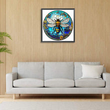 Load image into Gallery viewer, Round Plate Glass Bee 30*30CM (canvas) Full Round Drill Diamond Painting
