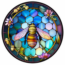 Load image into Gallery viewer, Round Plate Glass Bee 30*30CM (canvas) Full Round Drill Diamond Painting
