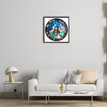 Load image into Gallery viewer, Round Plate Glass Bee 30*30CM (canvas) Full Round Drill Diamond Painting
